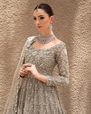 UD-35 Maria B IZUMI Brides Organza Maxi Hand Embellished