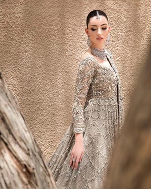 UD-35 Maria B IZUMI Brides Organza Maxi Hand Embellished